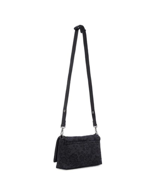 Liu Jo Black Sac La Puffy Médium En Jean Imprimé