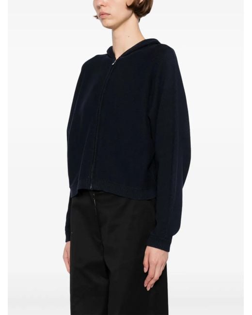Theory Blue Hooded Zip-Up Jacket