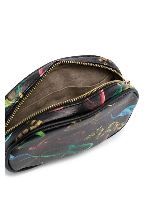Seletti Black Snakes-Print Belt Bag