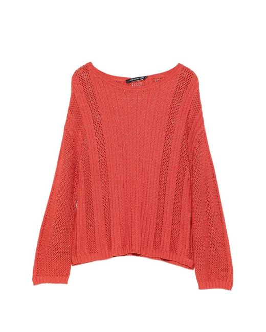 Pennyblack Red Open-Knit Sweater