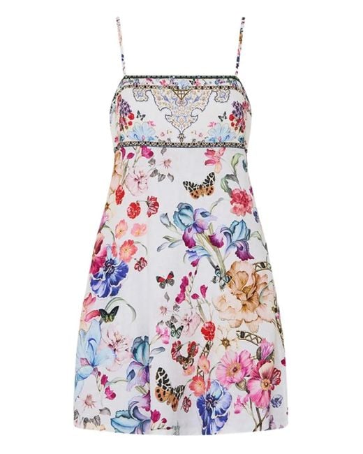 Camilla フローラル ミニドレス White