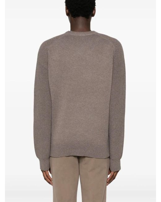 Boss Brown Panelled Sweater for men