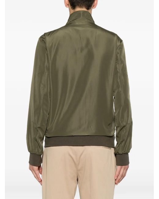 Kiton Green Zip-Up Bomber Jacket for men