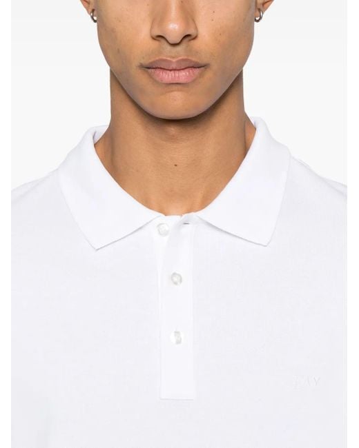 Fay White Piqué Polo Shirt for men