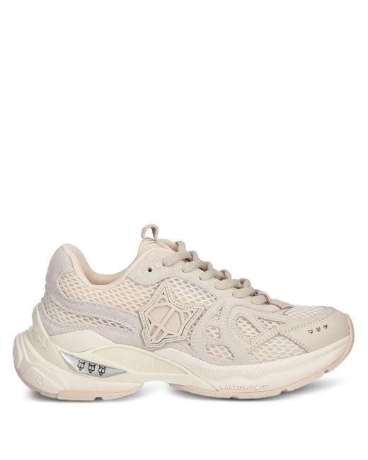 Naked Wolfe Natural Smash Off Suede Mesh Sneakers