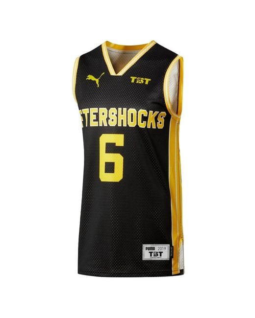 PUMA Black Tbt Hoops Wichita State Shockers V-Neck Jersey for men