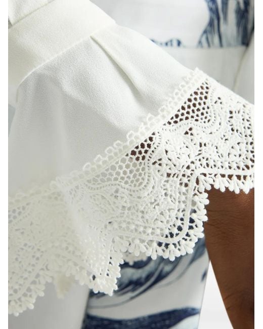 Erdem White Cady Blouse