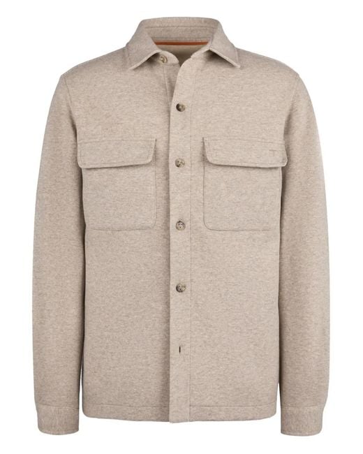 Tod's Natural Buttoned Flap-Pocket Shirt Jacket for men