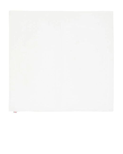 Moschino White Embroidered Silk Scarf