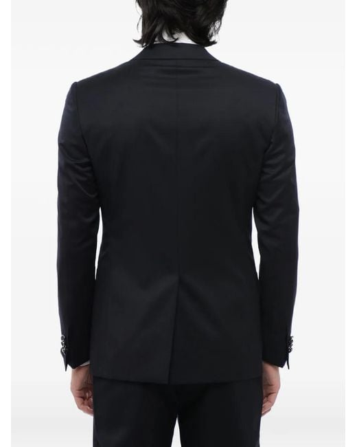 Corneliani Blue Peak-Lapel Single-Breasted Jacket for men