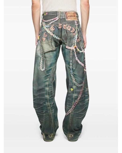 Jeans A Gamba Ampia di Acne in Blue da Uomo