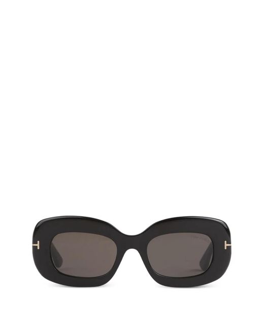 Tom Ford Black Oval-Frame Sunglasses