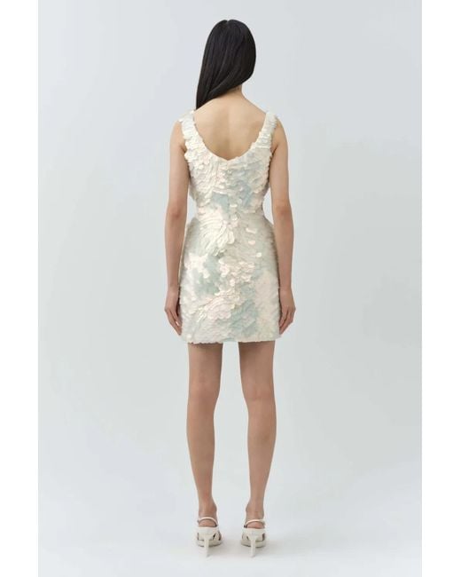 Jonathan Simkhai White Emilie Sequin-Embellished Cutout Mini Dress