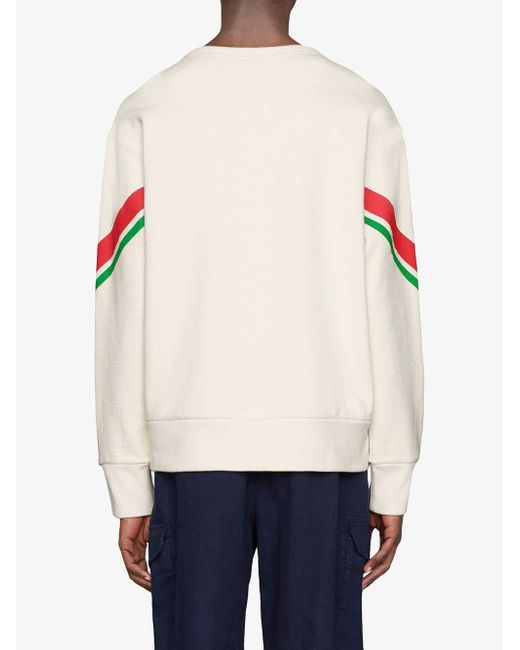 Gucci Sweatshirt With Interlocking G Print in White for Men - Lyst