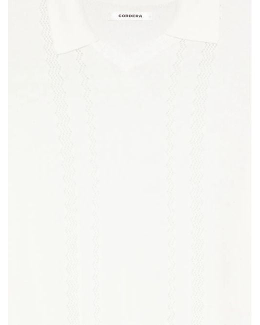 Cordera White Lace-Effect Perforated Top
