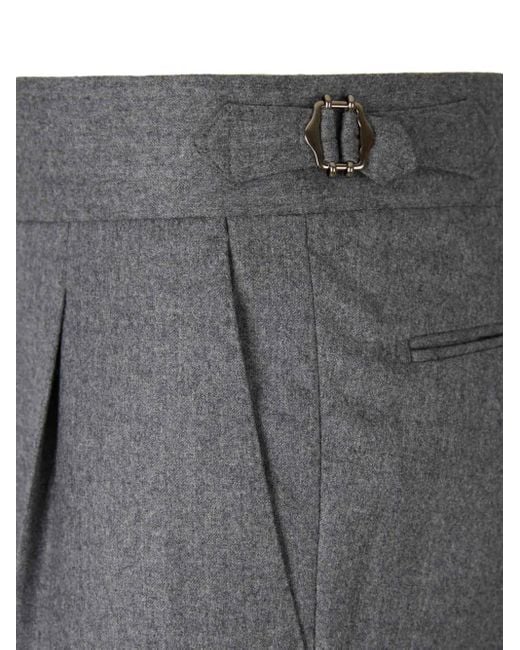 SCABAL® Gray Pleated Trousers for men