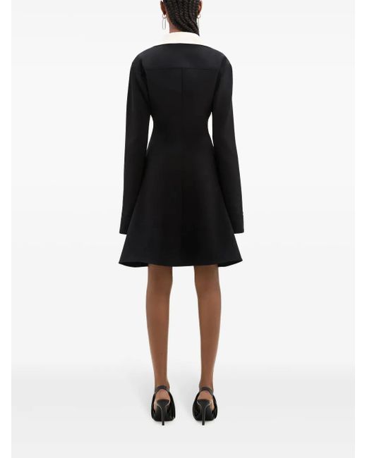 Courreges Black Polo Tailoring Mini Dress