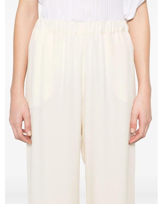 Fabiana Filippi White Crepe Trousers