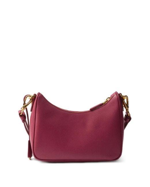 Prada Re-Edition Leren Mini-Tas in het Purple