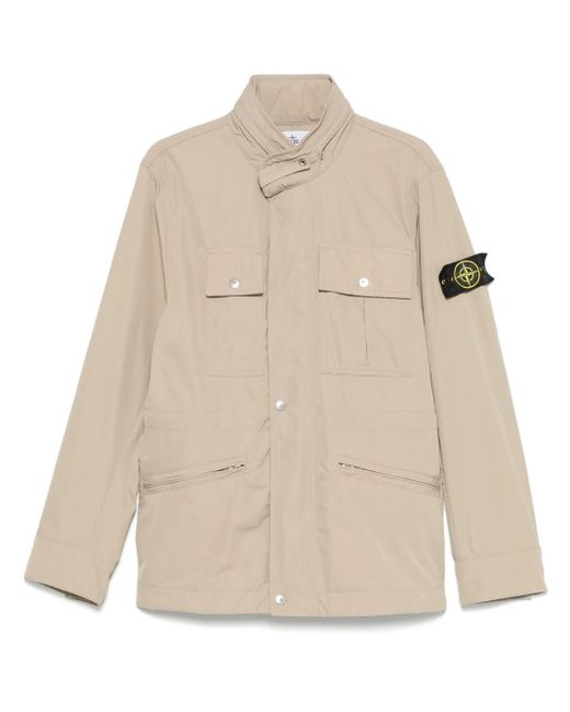 メンズ Stone Island フーデッド ジャケット Natural