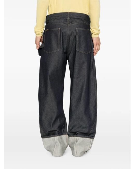 J.W. Anderson Gray Button-Fastening Wide-Leg Jeans for men
