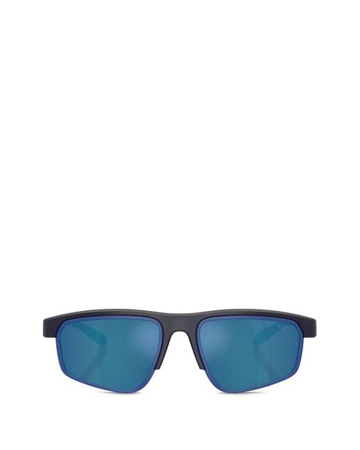 EA7 Blue Vyron Rectangle-Frame Sunglasses