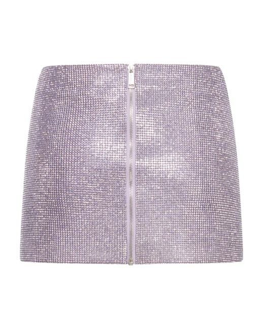 Self-Portrait Purple Chainmail Skirt