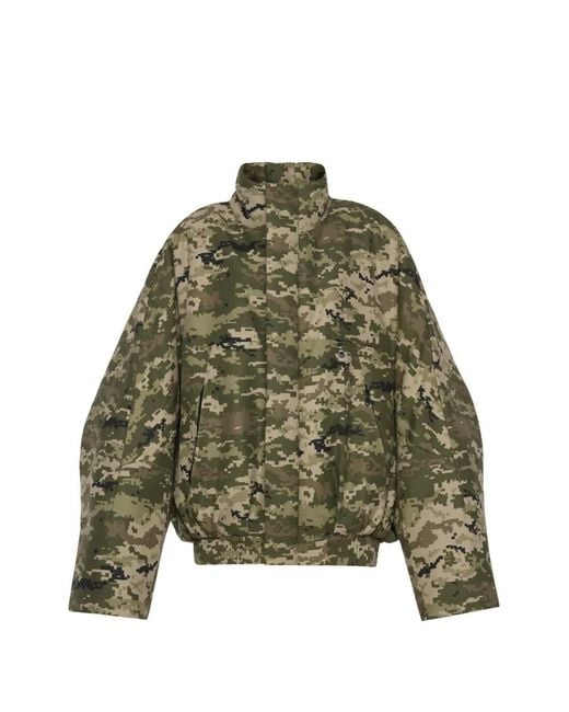 Anouki Green Camouflage-Print Jacket