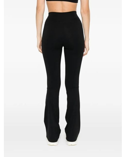 Sporty & Rich Black Srhwc Logo Flared-Hem Leggings