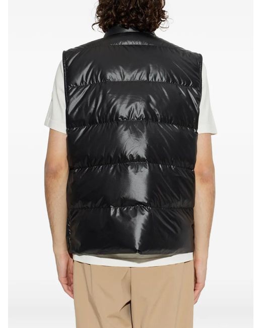 Moncler Black Quilted Vest 'Restigo' for men
