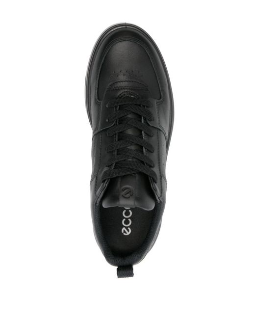 Ecco Black Street7 20 Leather Sneakers