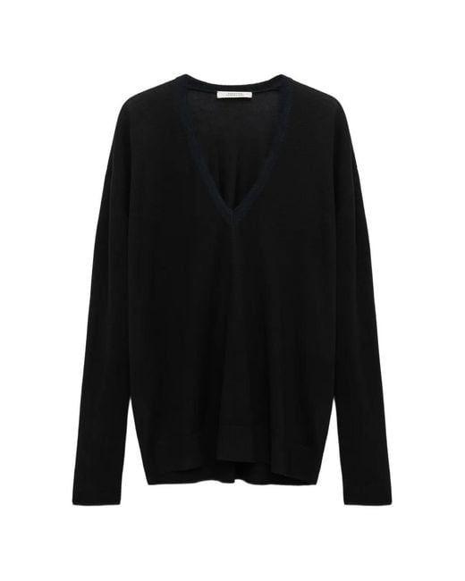 Dorothee Schumacher Black Romance V-Neck Sweater