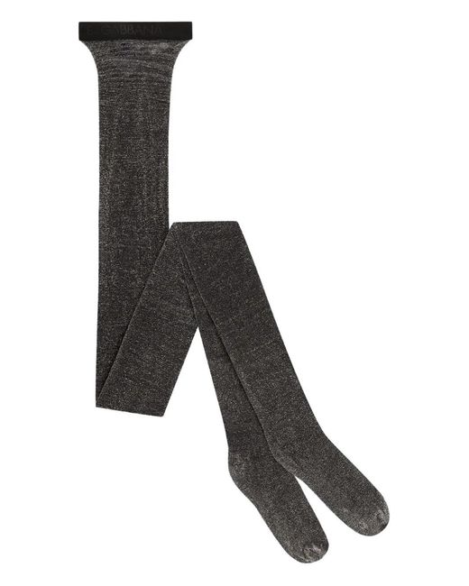 Dolce & Gabbana Black Sparkling Socks