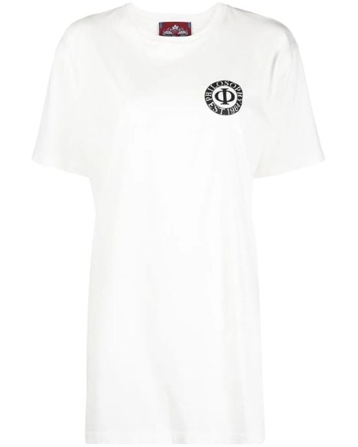 Philosophy Di Lorenzo Serafini White Logo-Print Short-Sleeve T-Shirt