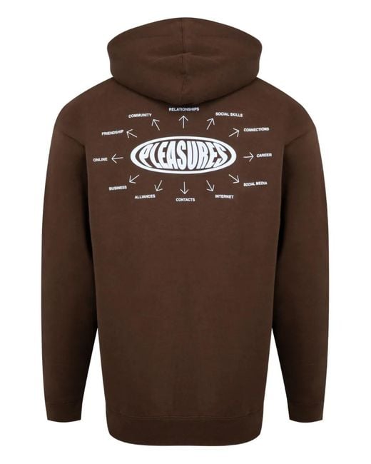 Pleasures Brown Overview Hoodie for men