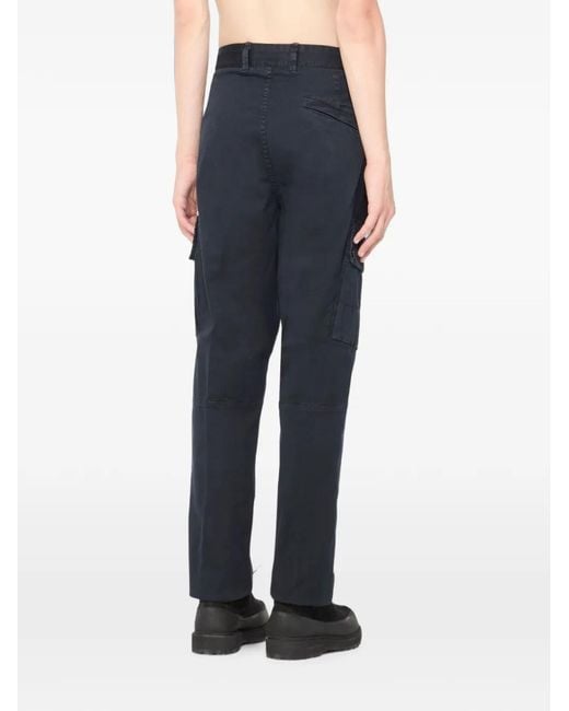 Stone Island Blue 'Stretch Broken Twill Cotton' Pants for men