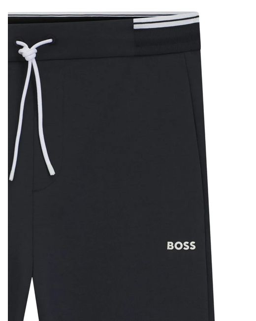 Boss Blue Drawstring Track Pants for men