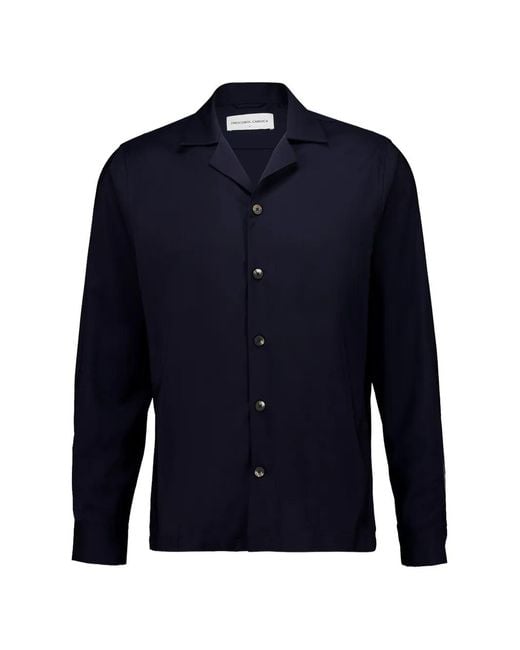 Frescobol Carioca Blue Safra Wool Shirt for men