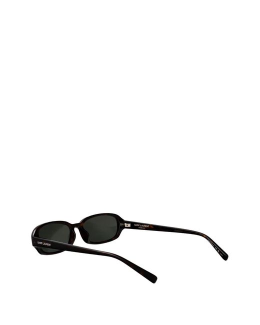 Saint Laurent Black Erin Rectangle-Frame Sunglasses