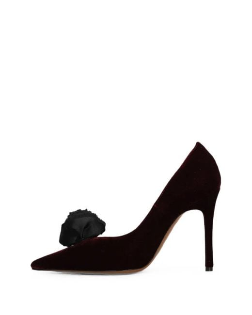 Roberto Festa Black Lisette Floral-Appliqué Pumps