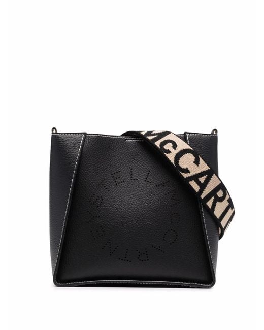 Stella McCartney Black Stella Logo Mini Crossbody Bag