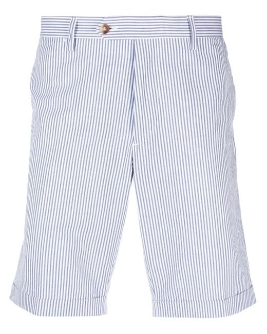 Lardini Blue Striped Cotton Chino Shorts for men