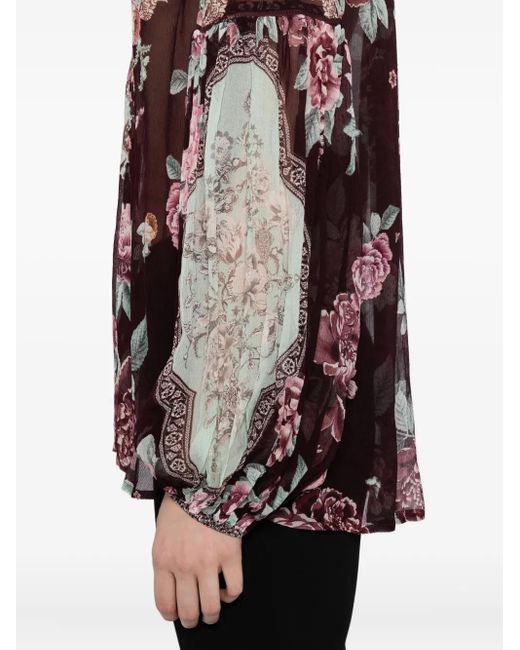 Camilla Brown Frill Collared Blouse
