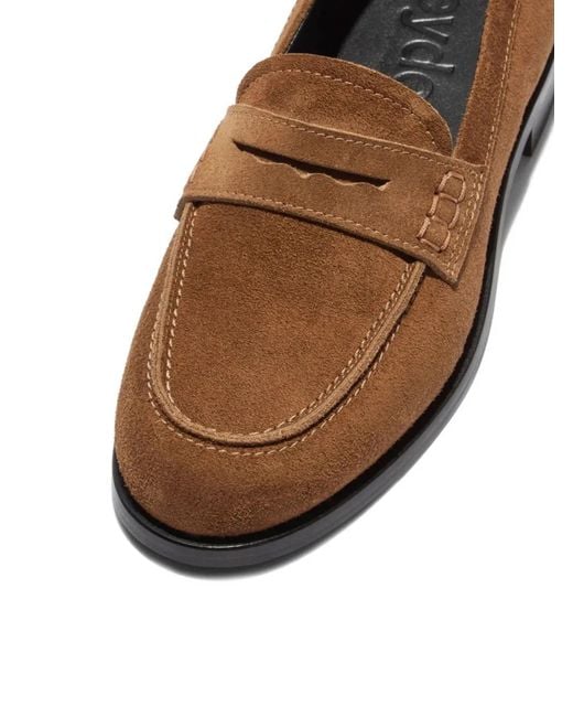 Aeyde Brown Oscar Suede Loafers