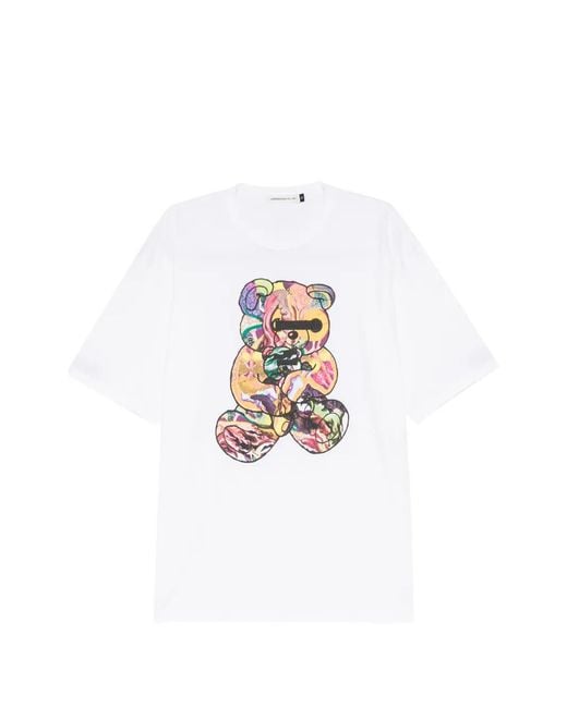 Undercover White Teddy Bear-Print T-Shirt for men