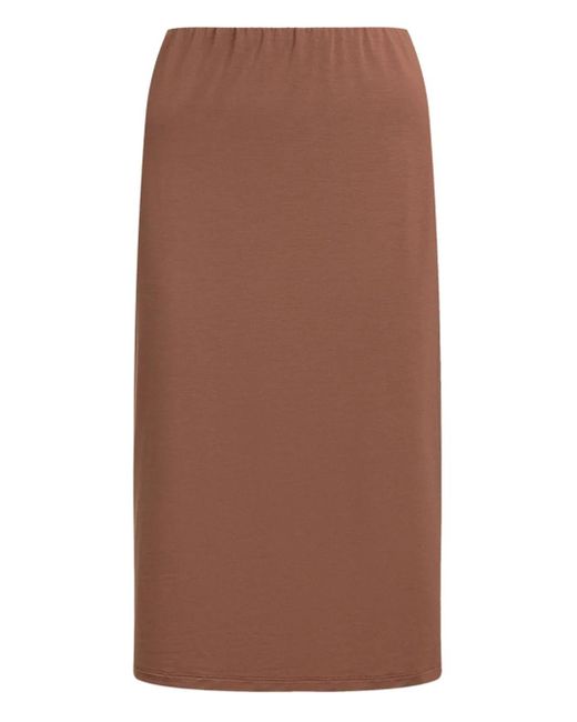 12 STOREEZ Brown Stretch Pencil Skirt