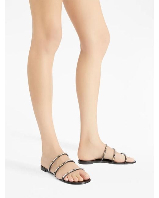 Giuseppe Zanotti White Dark Colorful Embellished Sandals