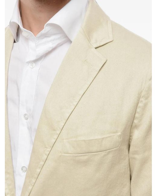 Cruna Natural Single-Breasted Patch-Pockets Blazer for men