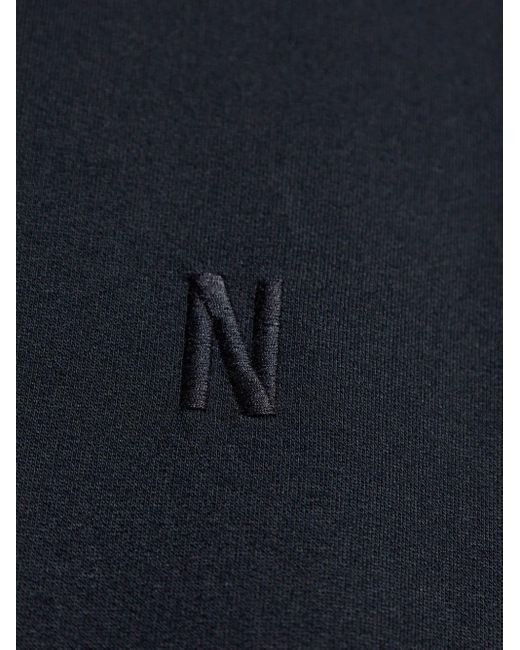 Norse Projects Blue Logo-embroidered Cotton Sweatshirt for men