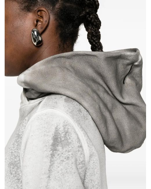 Thom Krom White Hooded Knitted Top